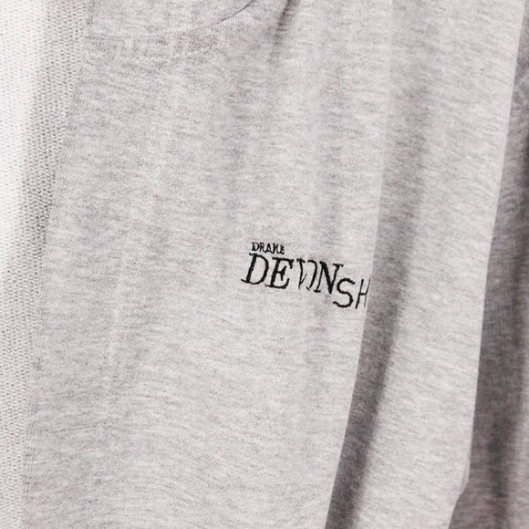 *Drake Devonshire Grey Cotton Robe - Picture 4 of 5